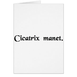 Het litteken blijft.