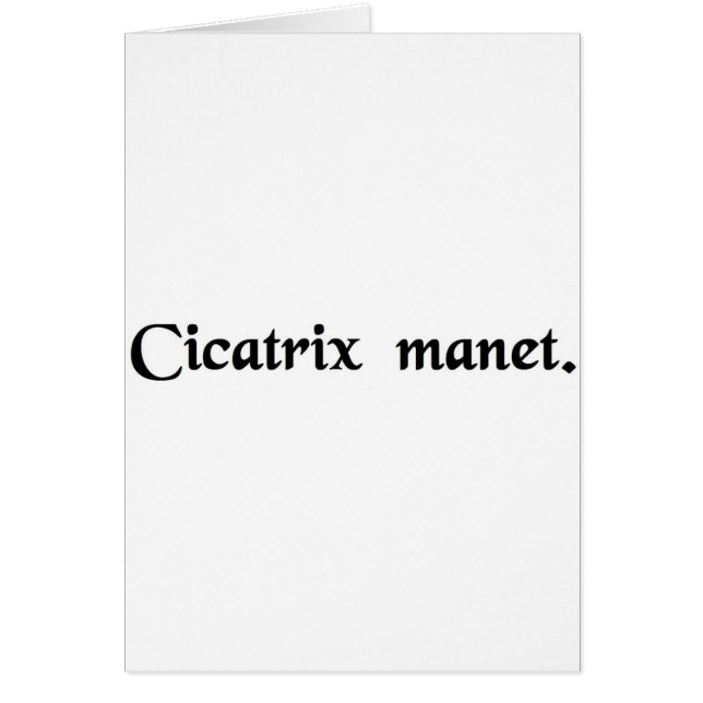 Het litteken blijft. (Voorkant)