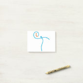 het Logo 01, Cyaan/Rood Post-it® Notes (Op bureau)