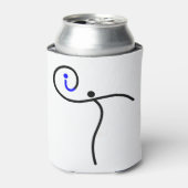 het Logo, 01 zwart/blauw. Blikjeskoeler (Blikje Voorkant)