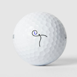 het Logo, 01 zwart/blauw. Golfballen