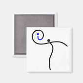 het Logo, 01 zwart/blauw. Magneet (Voorkant / Achterkant)