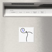 het Logo, 01 zwart/blauw. Magneet (Insitu (Vaatwasser))