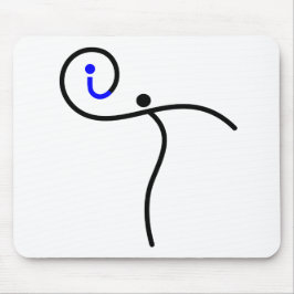 het Logo, 01 zwart/blauw. Muismat