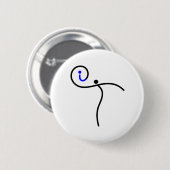 het Logo, 01 zwart/blauw. Ronde Button 5,7 Cm (Voorkant /achterkant)
