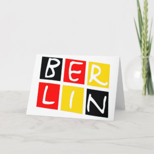 Het Logo van Berlijn, Duitsland in Vierkanten Kaart