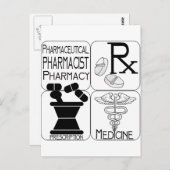 Het LOGO van de Apotheker van de apotheek Briefkaart (Voorkant / Achterkant)