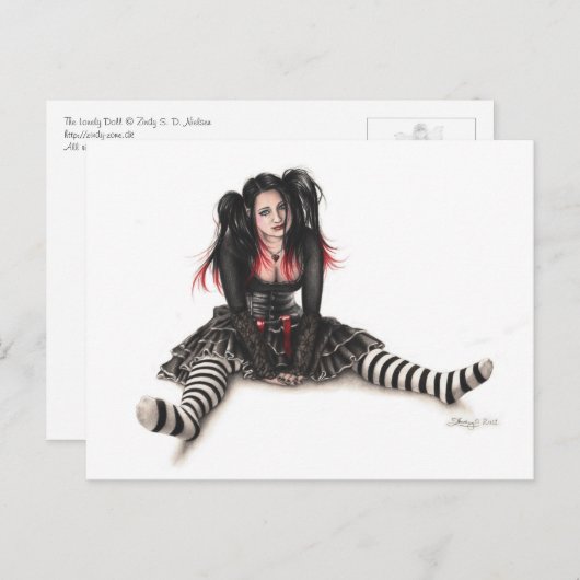 Het Lonely Doll Briefkaart (Voorkant / Achterkant)