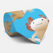 Het loodhoudende Axolotl-Stropdas Stropdas (Opgerold)