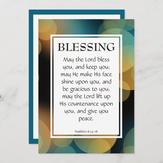 HET LOORD BLESS U Aantallen 6:24-26 (Voorkant / Achterkant)