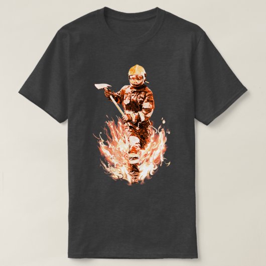 Het lopen door brand t-shirt (Design voorkant)