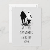 Het lopen elk ander Poster van het Citaat van het Briefkaart (Voorkant / Achterkant)