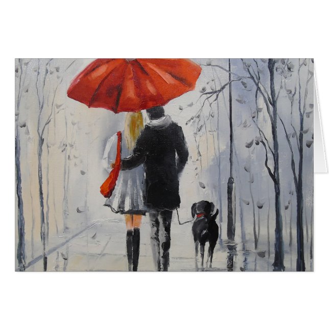 Het lopen in de regen (Voorkant Horizontaal)