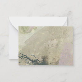 "Het lopen in de Zand": Originele Abstracte Kaart Notitiekaartje