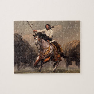 Het lopen met Buffalo Legpuzzel