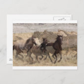 Het lopen met de wilde. briefkaart (Voorkant / Achterkant)