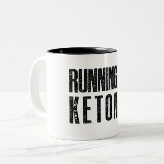 Het lopen op Ketones Coffee Mok (Voorkant links)