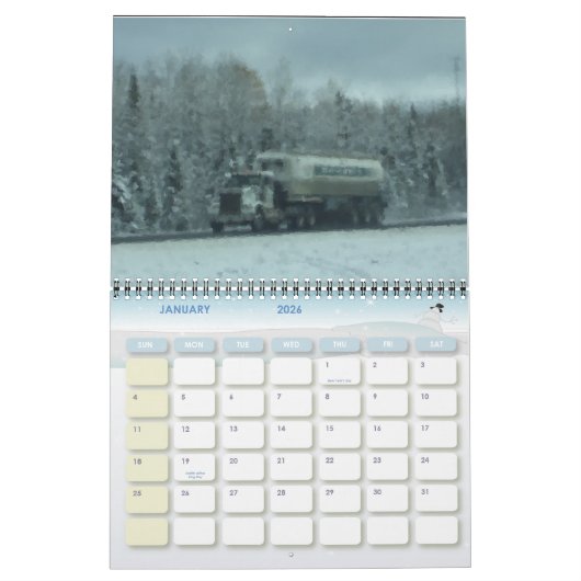 Het lopen over de landkalender kalender (Jan 2026)