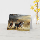 Het lopen Paarden Kaart (Gele Bloem)
