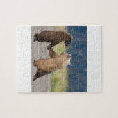 Het lopen samen hand in hand legpuzzel (Horizontaal)