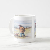 Het lopen van de hond - 02 koffiemok (Voorkant links)