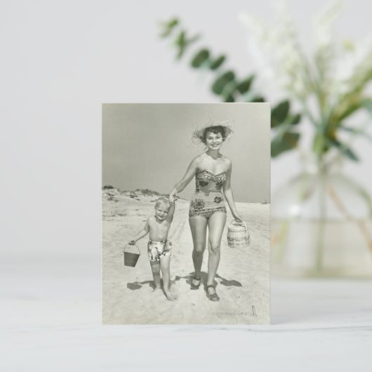 Het Lopen van de moeder en van de Zoon Briefkaart (Staand voorkant)