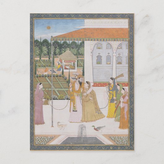 Het Lopen van het Paar Briefkaart (Voorkant)