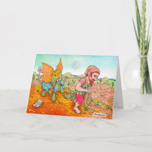 Het lopen van het Wenskaart van de Gargouille Kaart