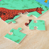 Het Lopen van Popart van het pop-art Veelkleurige Legpuzzel (Zijkant)