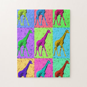 Het Lopen van Popart van het pop-art Veelkleurige Legpuzzel