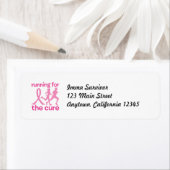 Het lopen voor de kuur etiket (Insitu)