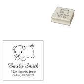 Het lopende Adres van de Varkenspijn Rubberstempel (Gestempeld)