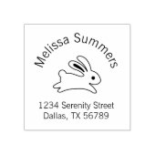 Het lopende Bunny Rabbit Adres Rubberstempel (Afrduk)