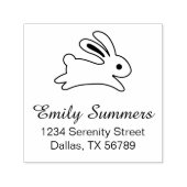 Het lopende Bunny Rabbit Adres Zelfinktende Stempel (Design)