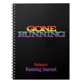 Het lopende Dagboek met toon lopende regenboogteks Notitieboek