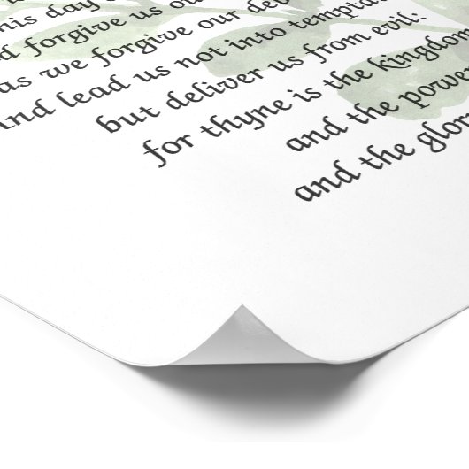 Het lordgebed poster (Hoek)