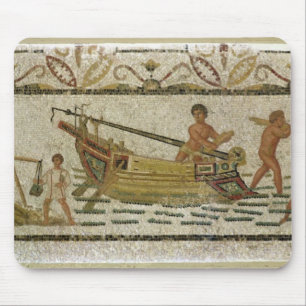 Het lossen van een schip muismat