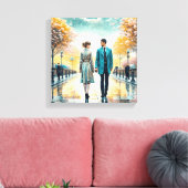 Het lot bracht ons samen canvas afdruk (Insitu (Woonkamer))