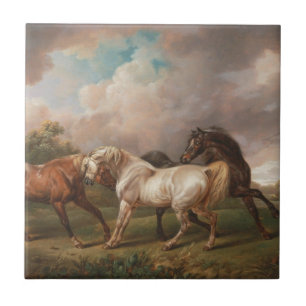 Het Lot van de Paarden van Charles Towne Art Tegeltje