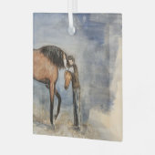 Het lot van het hengst Collectie Glas Ornament (Voorkant links)