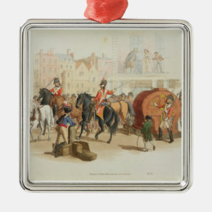 Het loterijwiel, gegraveerd door de kunstenaar, 18 metalen ornament