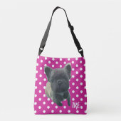 Het Louis Crossbody Tas in Bright Pink en White (Achterkant)