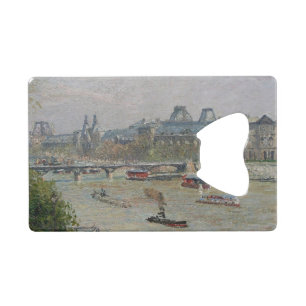 Het Louvre, de lente van Camille Pissarro Kredietkaart Flessenopener