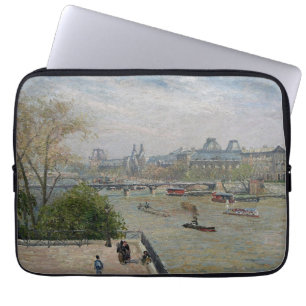 Het Louvre, de lente van Camille Pissarro Laptop Sleeve