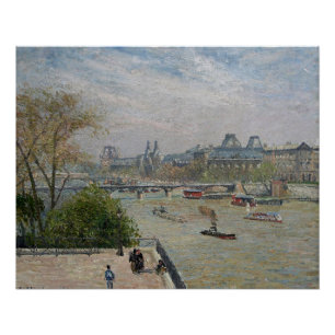 Het Louvre, de lente van Camille Pissarro Perfect Poster