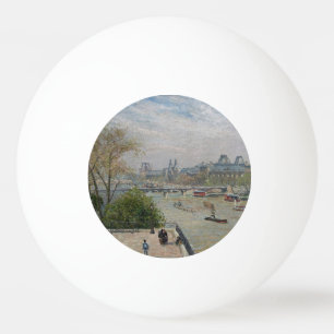 Het Louvre, de lente van Camille Pissarro Pingpongballen