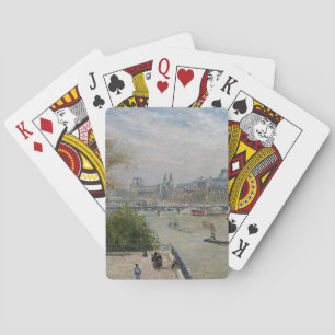 Het Louvre, de lente van Camille Pissarro Pokerkaarten