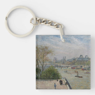 Het Louvre, de lente van Camille Pissarro Sleutelhanger