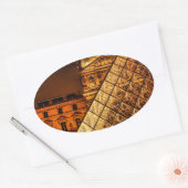 Het Louvre Ovale Sticker (Envelop)