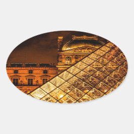 Het Louvre Ovale Sticker